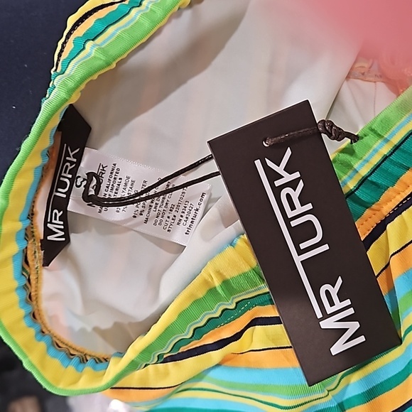 MR TURK Sorrento Swim Trunk ~ Stripe Swim Knit Small S NWT - Picture 11 of 12